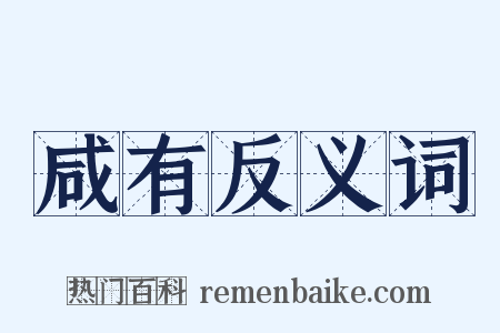 咸有反义词是什么意思的图片